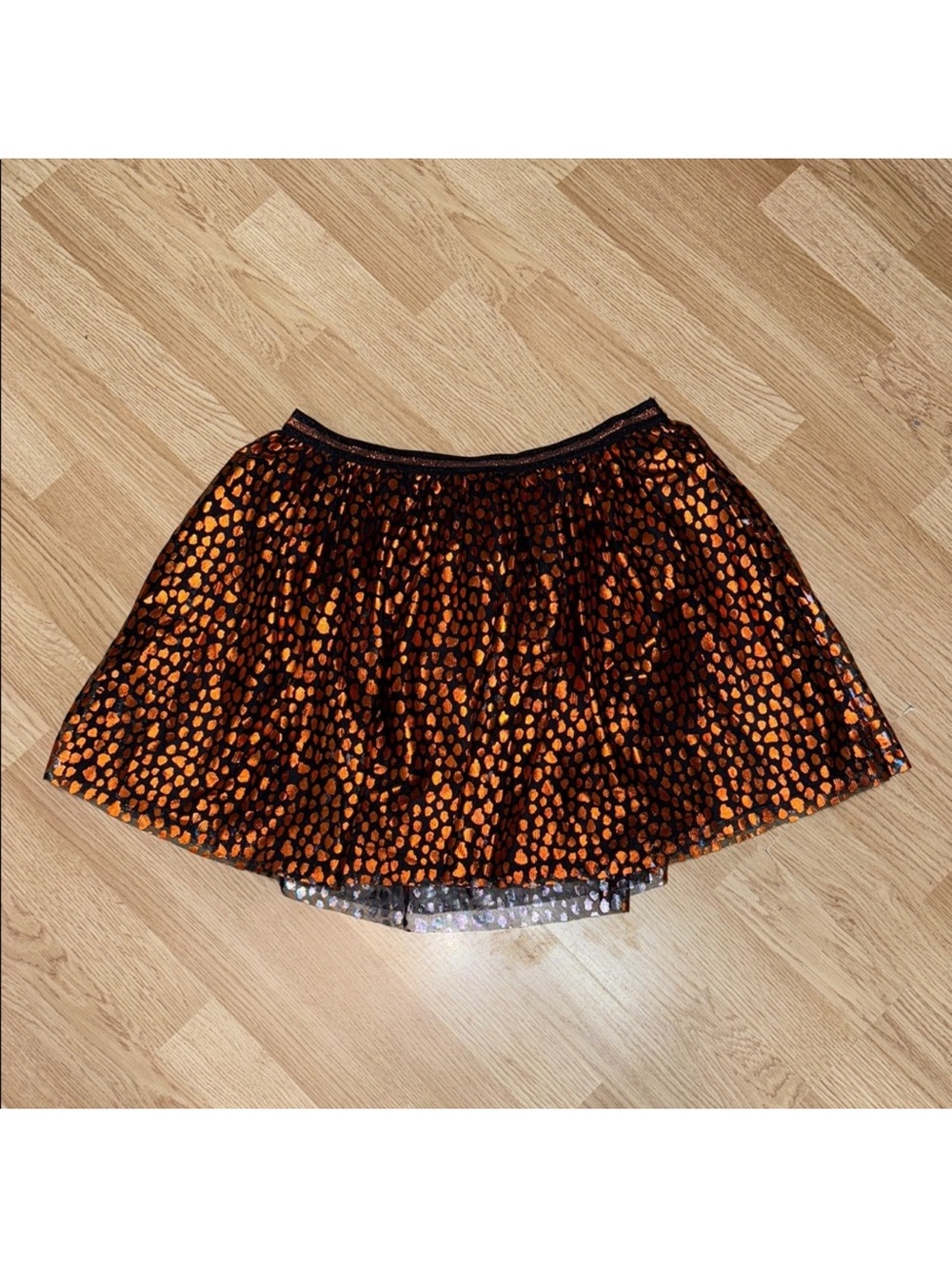 Way To Celebrate XXL 18 Black Orange Halloween Print Skater Skirt Holiday